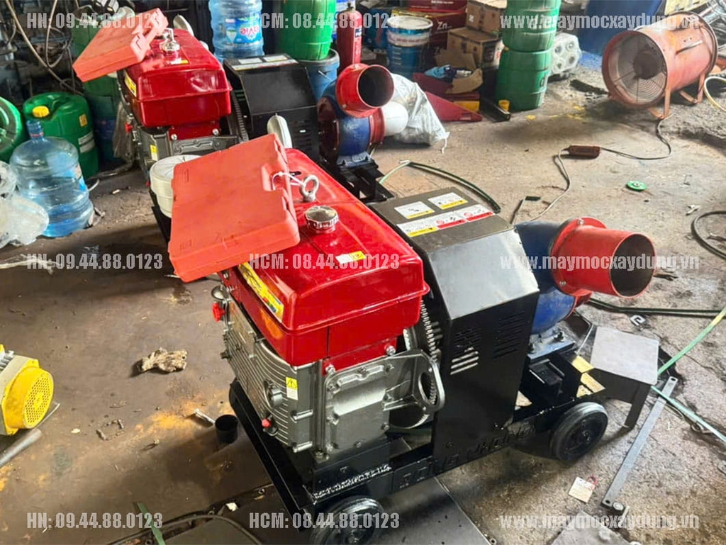 Máy bơm nước đầu nổ D24 24HP 250-300m3/h gió đề