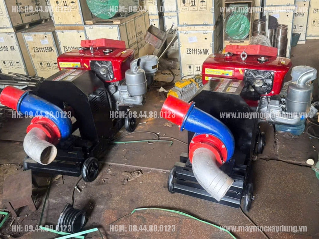 Máy bơm nước đầu nổ D24 24HP 250-300m3/h gió đề