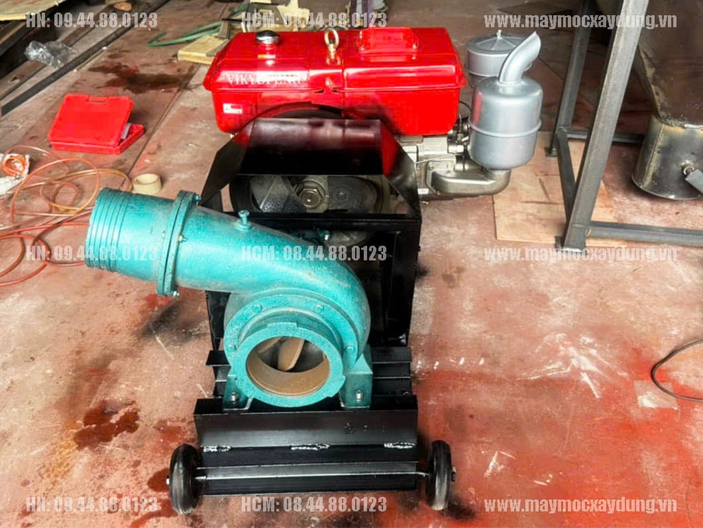Máy bơm nước đầu nổ D24 24HP 250-300m3/h nước quay tay