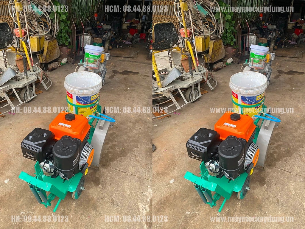 Máy cắt bê tông bập bênh lắp động cơ xăng Lifan KP420 15HP