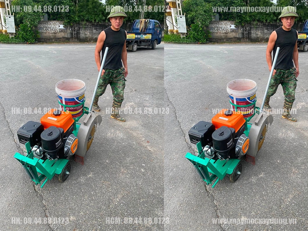Máy cắt bê tông bập bênh lắp động cơ xăng Lifan KP420 15HP