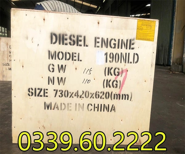 Đầu nổ Diesel QuanTrai D10 190ANL làm mát bằng gió đèn