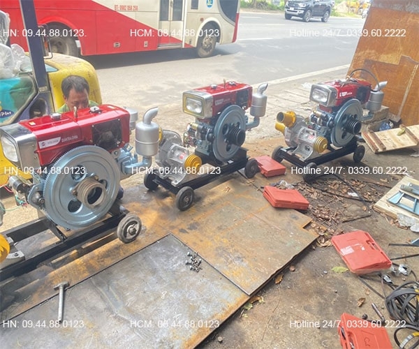 Đầu nổ Diesel QuanTrai D24 S1115ND gió đèn đề