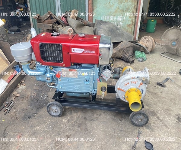Đầu nổ Diesel QuanTrai D24 S1115ND gió đèn đề