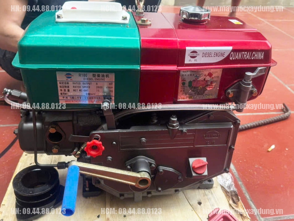 Đầu nổ Diesel QuanTrai D8 R180 làm mát bằng nước