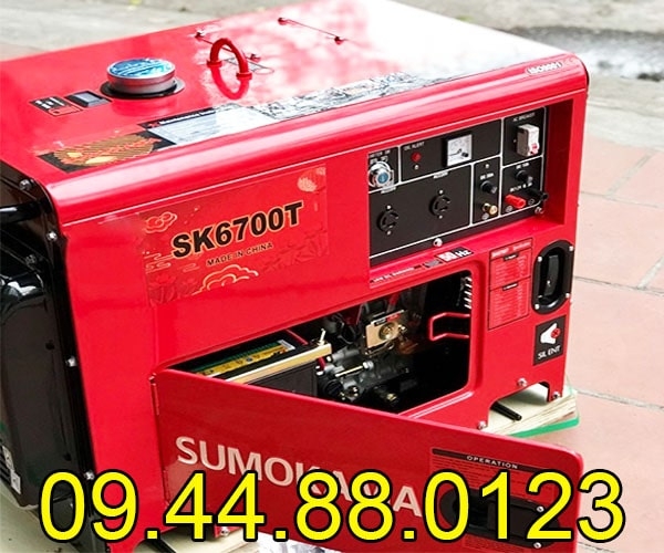 Máy phát điện chạy dầu Sumokama 5KW SK6700T Cách âm