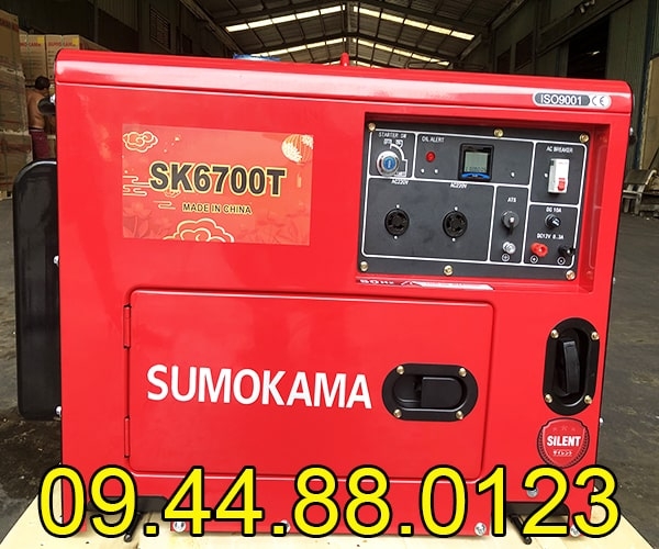 Máy phát điện chạy dầu Sumokama 5KW SK6700T Cách âm