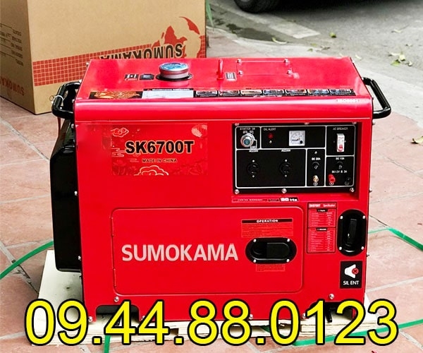 Máy phát điện chạy dầu Sumokama 5KW SK6700T Cách âm