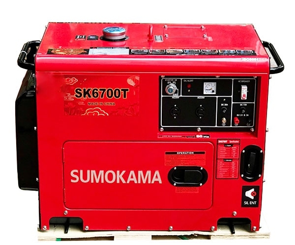 Máy phát điện chạy dầu Sumokama 5KW SK6700T Cách âm