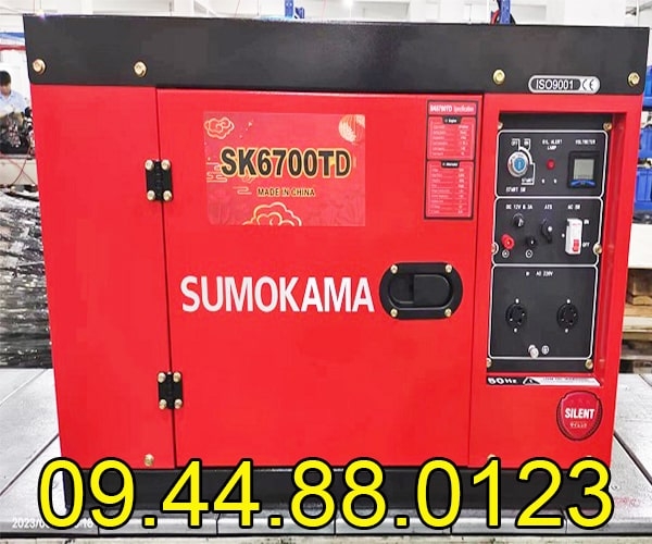 Máy phát điện chạy dầu Sumokama 5KW SK6700TD Cách âm