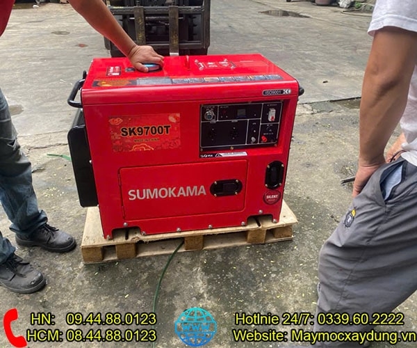 Máy phát điện chạy dầu Sumokama 6KW SK9700T Cách âm