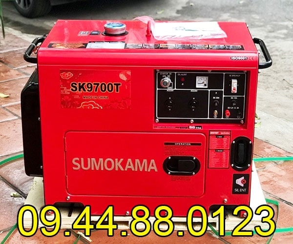 Máy phát điện chạy dầu Sumokama 6KW SK9700T Cách âm