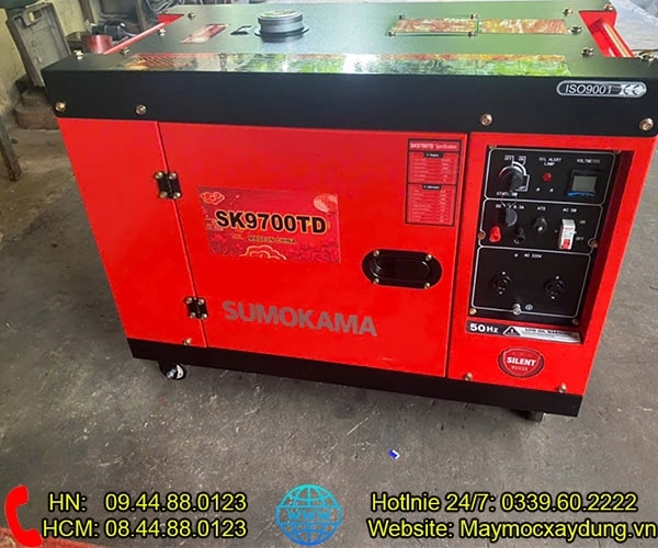 Máy phát điện chạy dầu Sumokama 6KW SK9700TD Cách âm