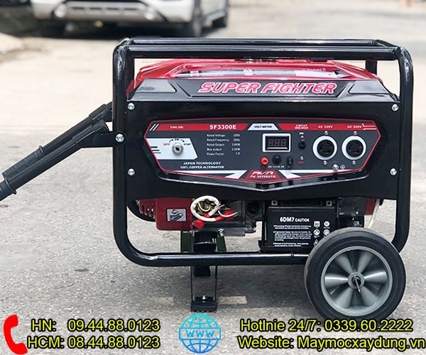 Máy phát điện chạy xăng Super Fighter 3KW SF3300E Đề