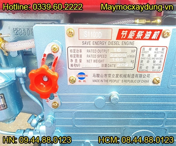Máy phát điện đầu nổ D15/7.5KW 380V nước đề