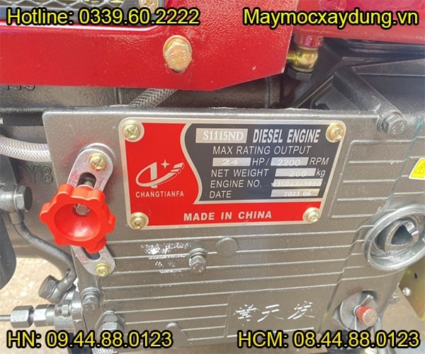 Máy phát điện đầu nổ D24/12KW 220V gió đề