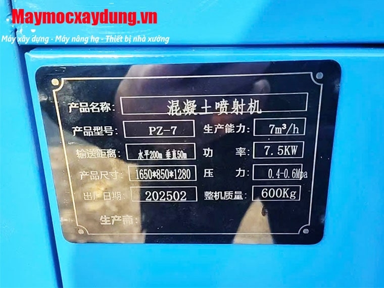Máy phun vẩy bê tông PZ7
