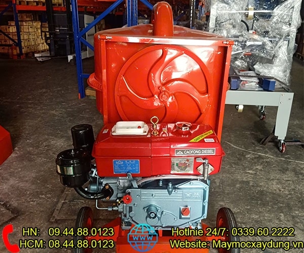 Máy trộn bê tông 350L lắp đầu nổ D8