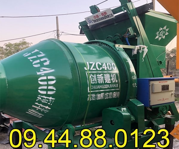 Máy trộn bê tông JZC400 gầu trượt