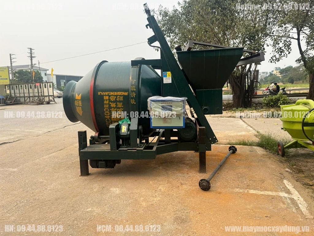 Máy trộn bê tông JZC400 gầu trượt