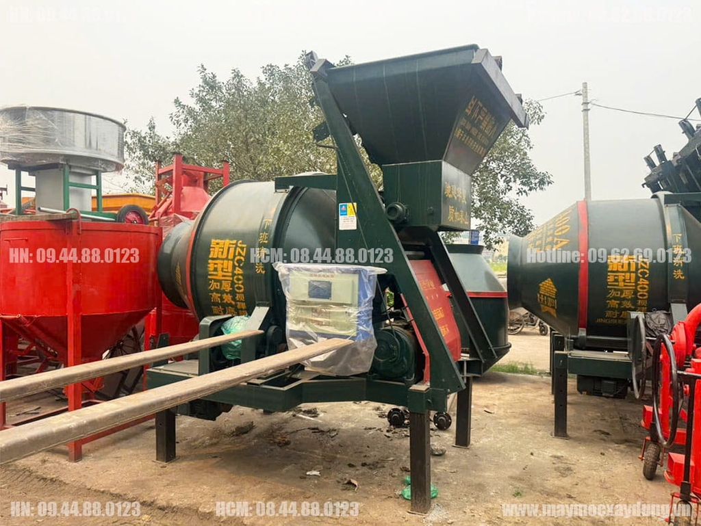 Máy trộn bê tông JZC400 gầu trượt