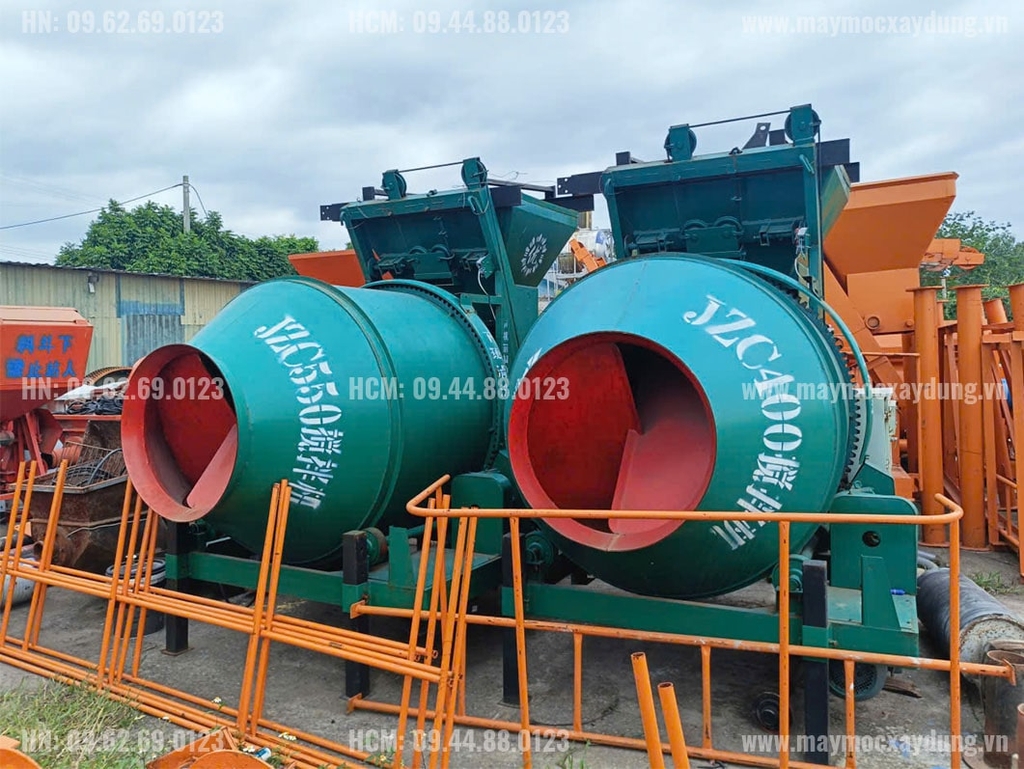 Máy trộn bê tông JZC550 gầu trượt