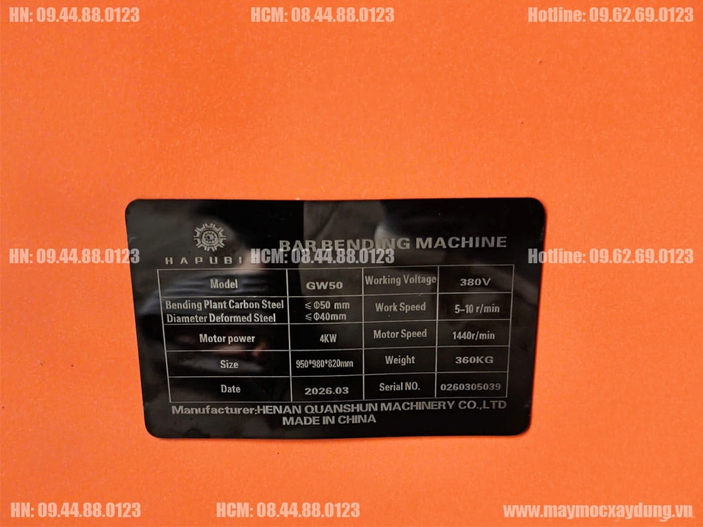 Máy uốn mỏ sắt GW50 36mm 380V tự động