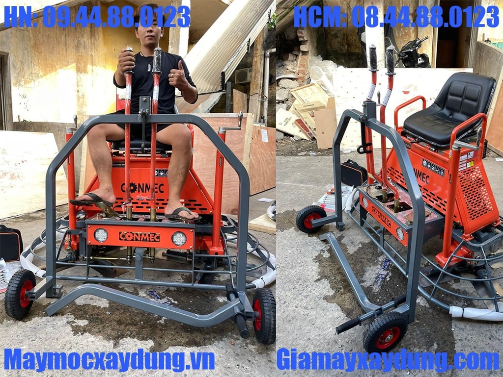 Máy xoa đôi Conmec CRTN-830V Mâm 0.8m Vanguard 13HP