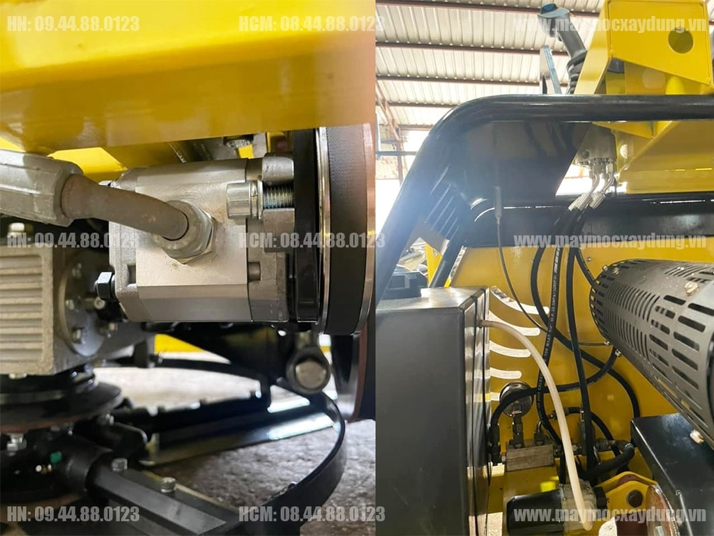 Máy xoa nền đôi Dynamic 1.2 mét QUM-96HA lái thủy lực Động cơ Rato R-999 36HP