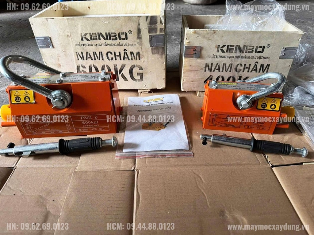 Nam châm cẩu hàng tay gạt 600kg  PML-6