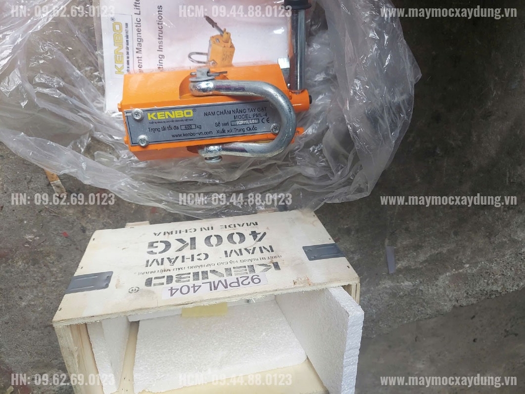 Nam châm cẩu hàng tay gạt 400kg PML-4