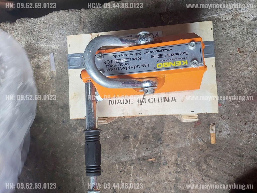 Nam châm cẩu hàng tay gạt 400kg PML-4