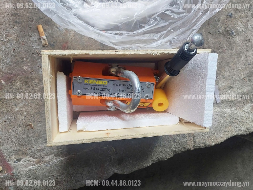 Nam châm cẩu hàng tay gạt 400kg PML-4