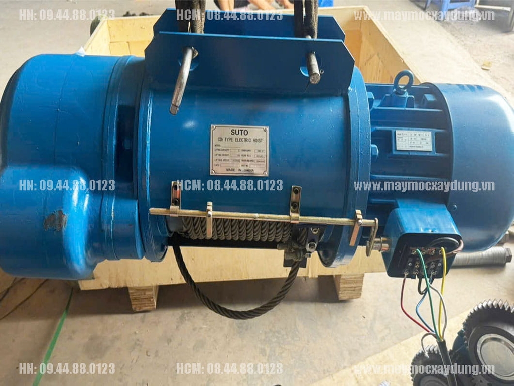 Pa lăng cáp điện Trung Quốc 5 tấn 9m CD1 380V