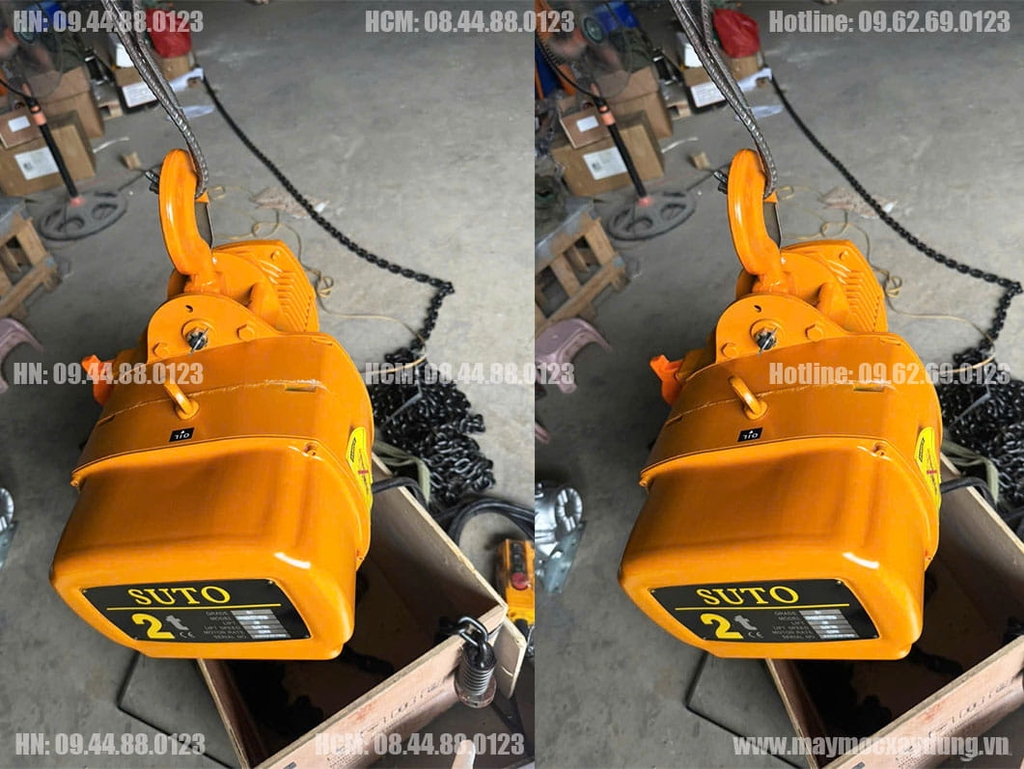 Pa lăng xích điện cố định 2 tấn 6m HHBB02-01 380V