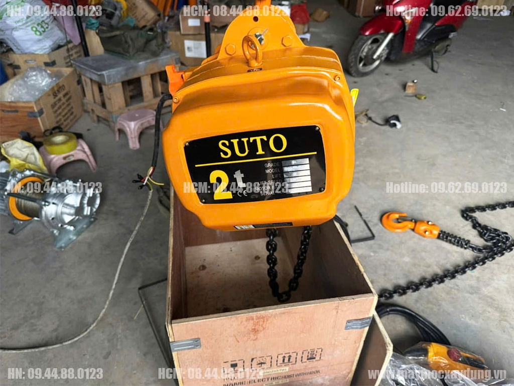 Pa lăng xích điện cố định 2 tấn 6m HHBB02-02 380V