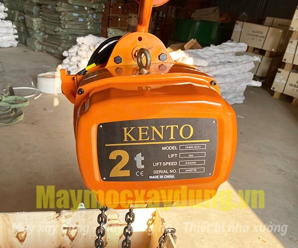 Pa lăng xích điện cố định Kento 2 tấn 6m HHBB02-01 380V
