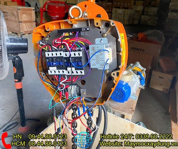 Pa lăng xích điện cố định Kento 2 tấn 6m HHBB02-02 380V
