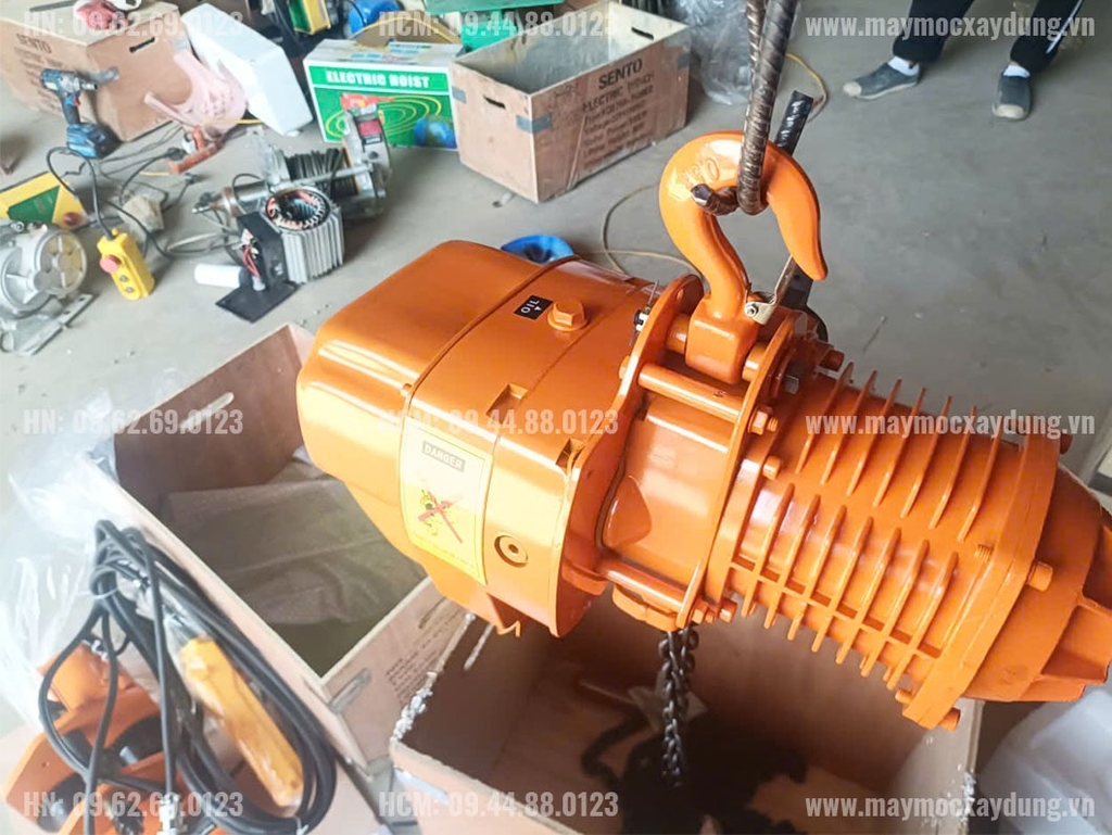 Pa lăng xích điện cố định 500KG 6m HHBB0.5-01 380V