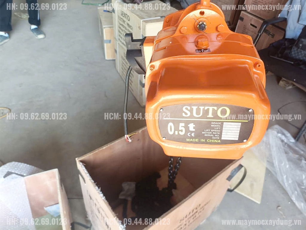 Pa lăng xích điện cố định 500KG 6m HHBB0.5-01 380V