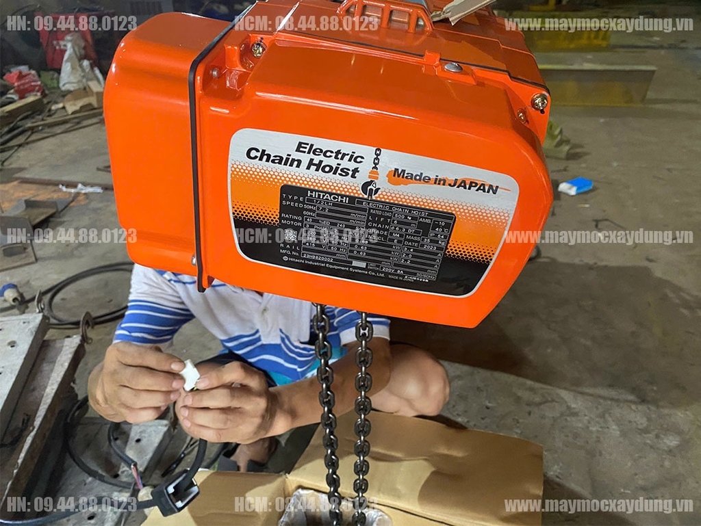 Pa lăng xích điện cố định Hitachi 500kg 6m 1/2LH