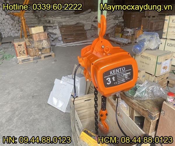 Pa lăng xích điện cố định Kento 3 tấn 6m HHBB03-02 380V