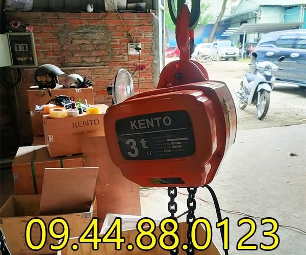 Pa lăng xích điện cố định Kento 3 tấn 6m HHBB03-02 380V