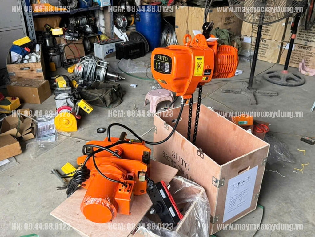 Pa lăng xích điện di chuyển 1 tấn 6m HHBB01-01 380V