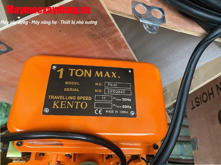 Pa lăng xích điện di chuyển 1 tấn 6m HHBB01-02 380V