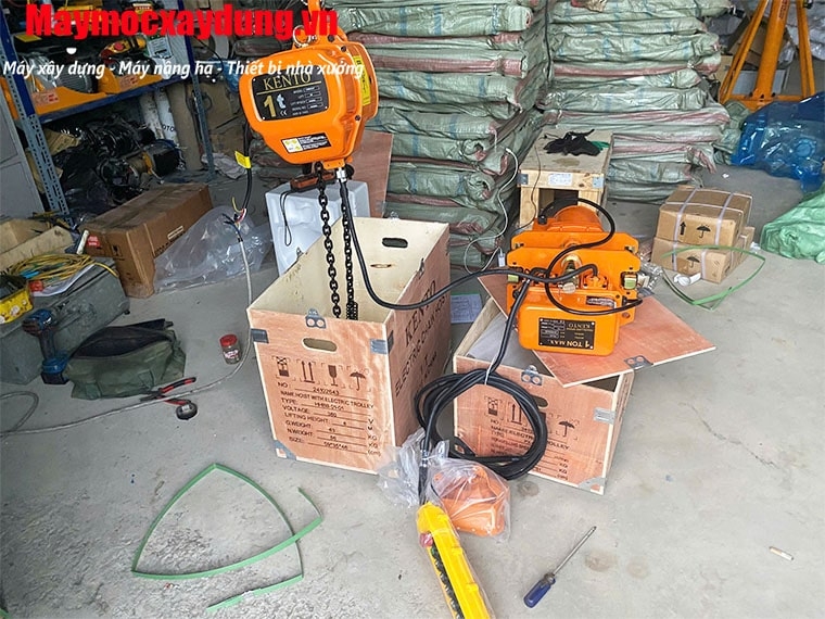 Pa lăng xích điện di chuyển 1 tấn 6m HHBB01-02 380V