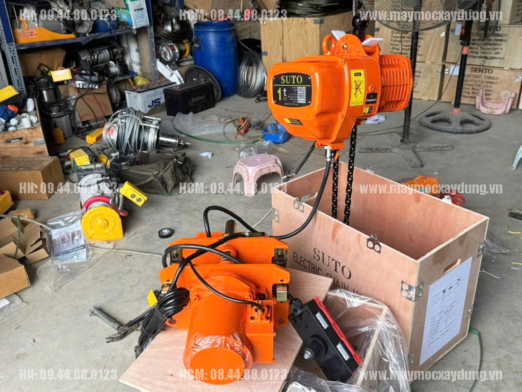 Pa lăng xích điện di chuyển 1 tấn 6m HHBB01-01 380V
