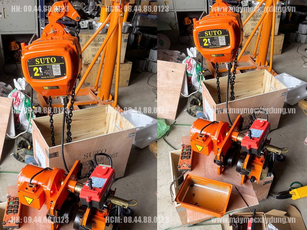 Pa lăng xích điện di chuyển 2 tấn 6m HHBB02-02 380V