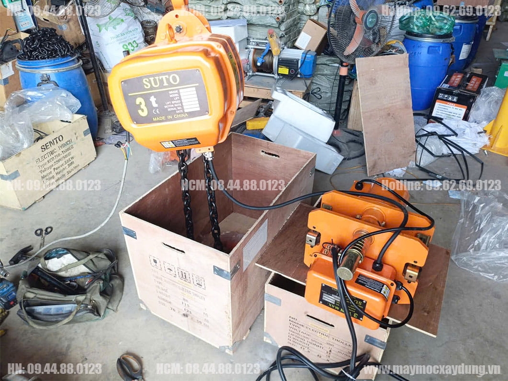Pa lăng xích điện di chuyển 3 tấn 6m HHBB03-02 380V