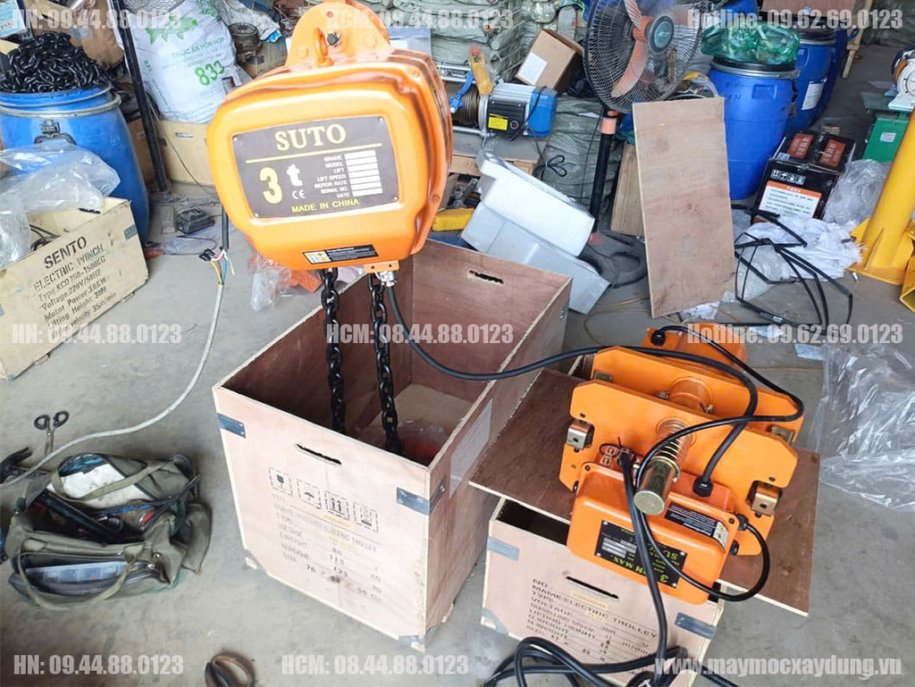 Pa lăng xích điện cố định 3 tấn 6m HHBB03-02 380V
